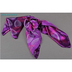 платок женский шелковый, 50*50 см, Графический ноктюрн