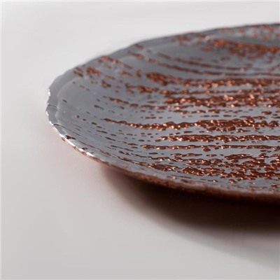 Тарелка «Ривьера», d=21 см, цвет бронзовый