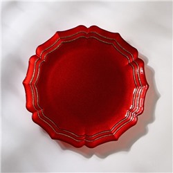 Тарелка «Элис», d=21 см, цвет красный
