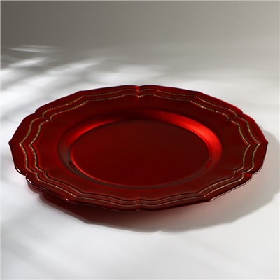 Блюдо «Элис», d=32 см, цвет красный