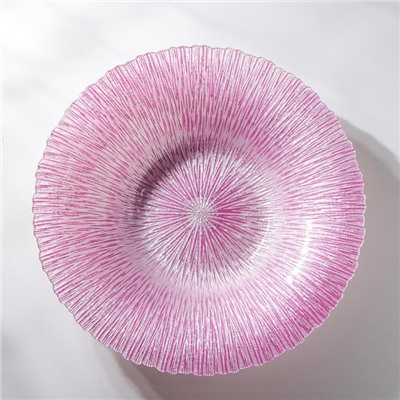 Блюдо сервировочное «Аметист», d=40 см, цвет розовый