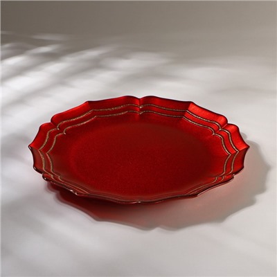 Тарелка «Элис», d=28 см, цвет красный